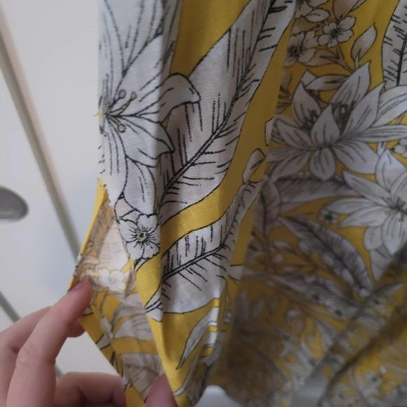 J. Jill	Love Linen Maxi Yellow Floral Tropical Maxi Dress	 -Size: S Tall - Picture 5 of 8